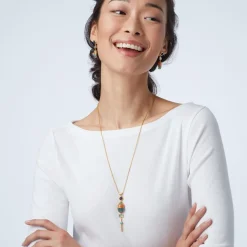 Royal Scarab Lariat Necklace